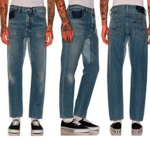 Levi's Altered Jeans Gusset Taper Cropped Button